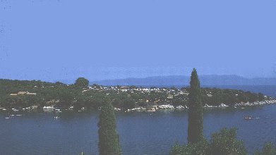 zelplatz mit blick auf die tauchbasis