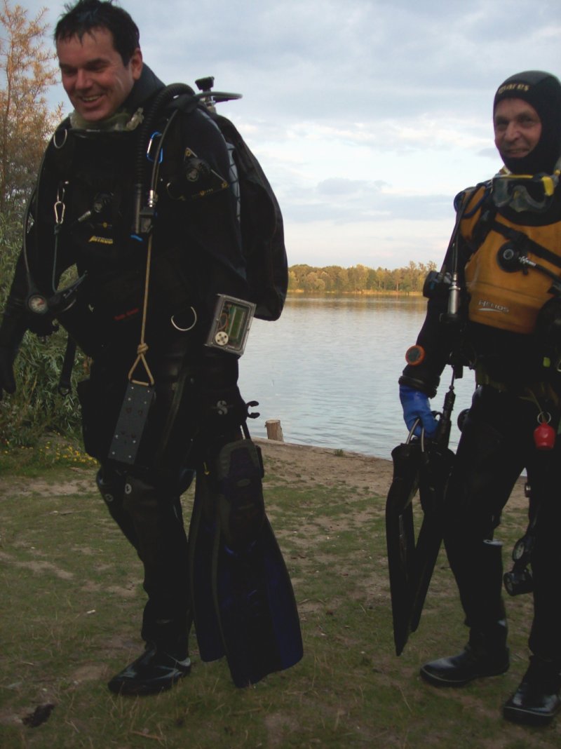 Peter Rachow beim Tauchen am Baggersee